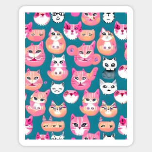 Abstract Cats Sticker